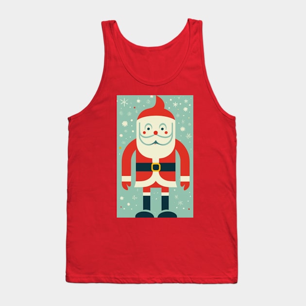 Mid-Century Santa Claus Tank Top by zombill